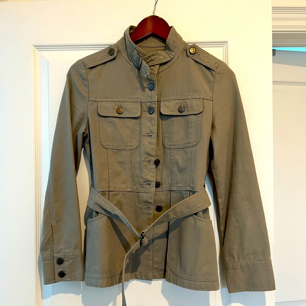 Club Monaco Mandarin Collar Khaki Jacket